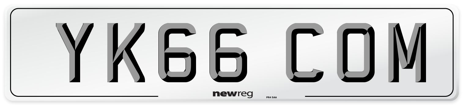 YK66 COM Number Plate from New Reg